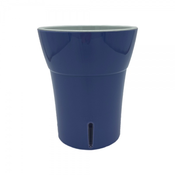 Вазон пластиковий Santino Dali-Dea круглий 1,25 л блакитний димчастий/сірий 