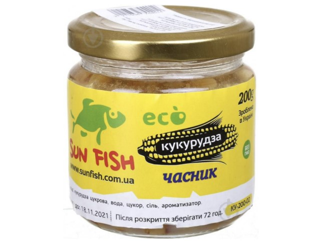 Кукуруза консервированная Sun Fish чеснок 200 г — фото 1
