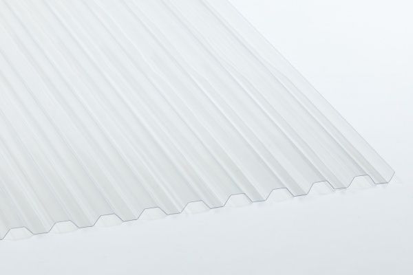 Гофрований монолітний полікарбонат PALRAM Greca 76/18 2000x900 мм прозорий 