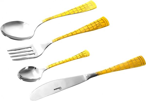 Набор столовых приборов Coco на 6 персон с позолотой 25 предметов Giorinox