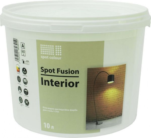 Фарба акрилова водоемульсійна Spot Colour Fusion Interior глибокий мат білий 10л 