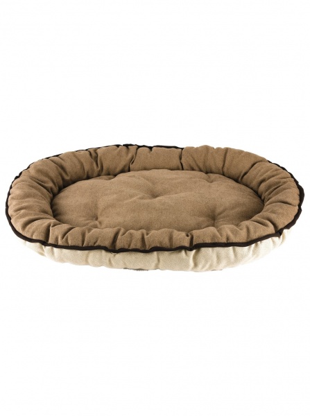 Лежак FX home Трек овальний бежевий 73х55х8 см