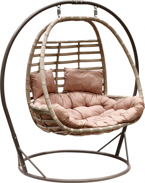 Кресло-кокон Цитрус двухместный широкое плетение сменный меркурий