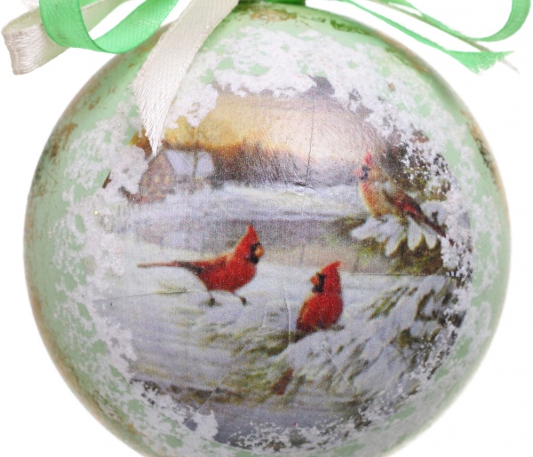 Шар новогодний Декупаж d 80 мм в ассортименте