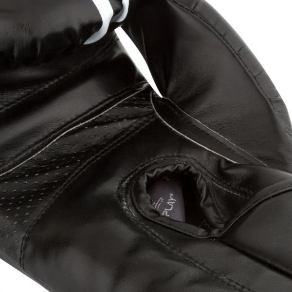Боксерские перчатки PowerPlay р. 12 12oz 3016_12 черный с белым