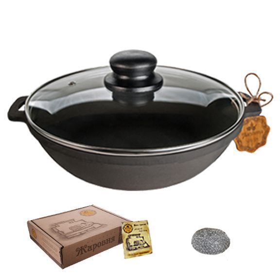 Жаровня со стеклянной крышкой 28 см Т104С3 Maysternya