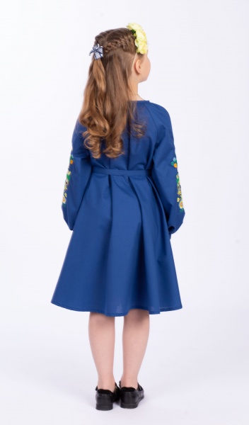 Платье Эдельвика р.146 синий 109-22/00 