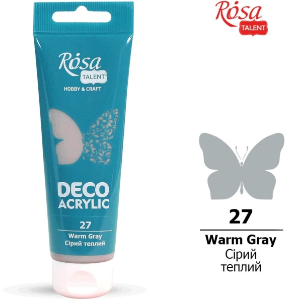 Акрил для декора Серый теплый 75 мл Rosa Talent