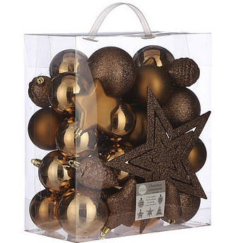 Набор елочных шаров House of seasons 40 шт. d 60 мм медный 1082298