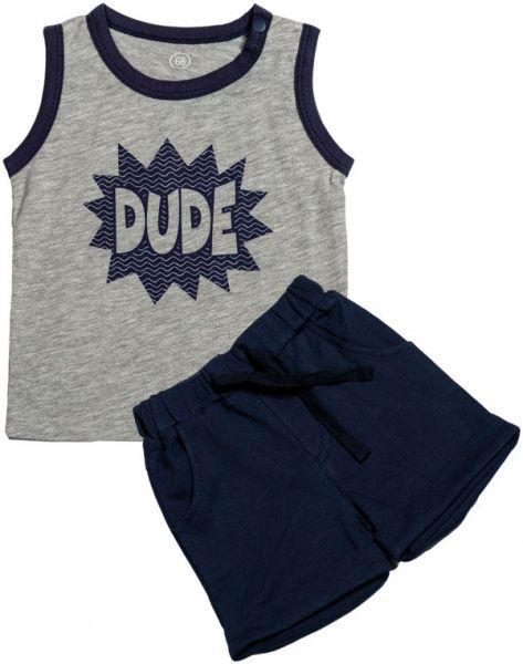 Комплект Фламінго р.74 синій із сірим 601-129 