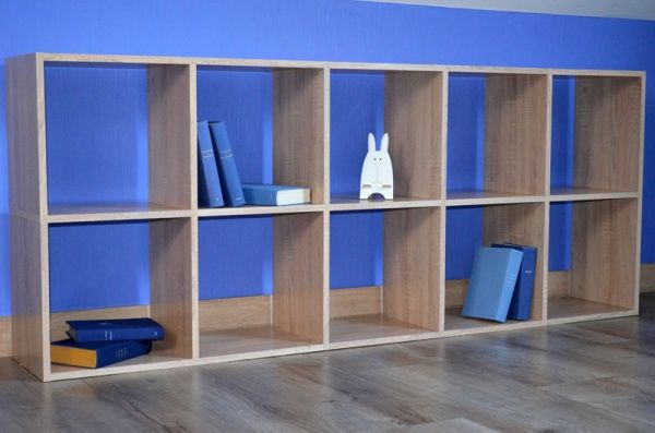 Стеллаж Inteo КУБУС 2х5 (16 мм) 1786x724x290 мм дуб сонома 