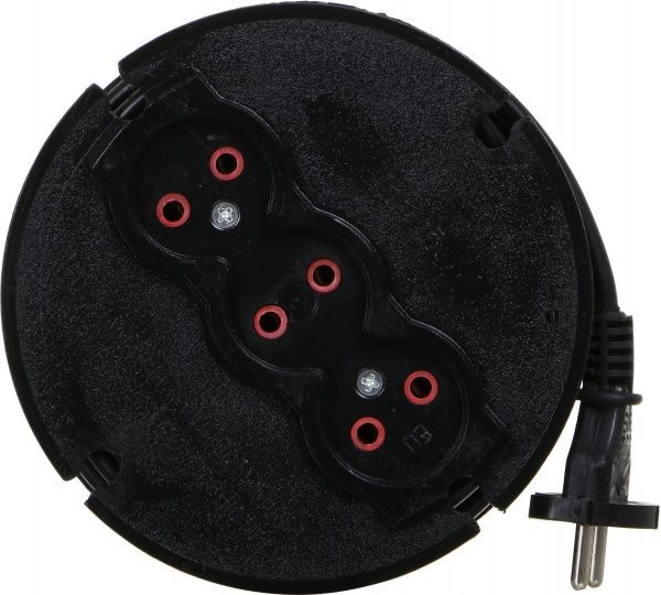 Удлинитель на катушке ОТК без заземления 3 гн. черный 10 м А-10-2х1,5 