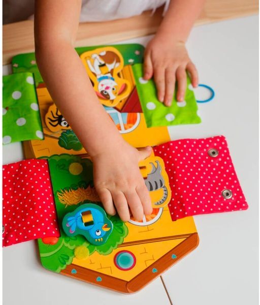 Развивающий бизиборд Vladi Toys Домики ZZ1001-02