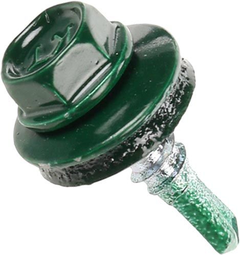 Саморез со сверлом по металлу 4.8x19 мм вес зеленый RAL 6005 EXPERT FIX