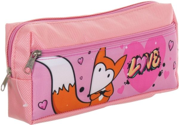 Пенал шкільний на два відділення Love Fox різнокольоровий