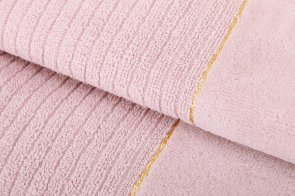 Набір рушників махрових Gold 2 шт рожевий BILTEX 