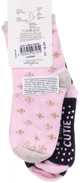 Носки для девочек KATAMINO K44042 KTM87030 р.18-24 черный 