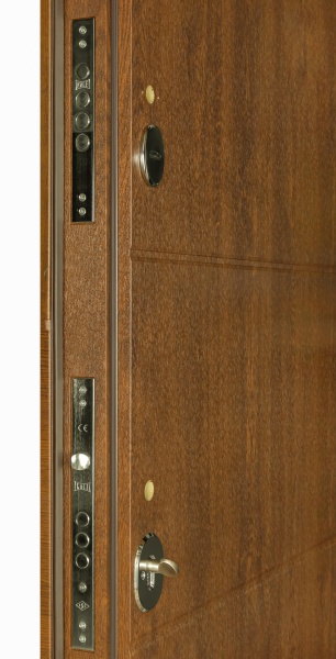 Дверь входная Булат Термо House-703 улица дуб бронзовый 2050x1200 мм левая