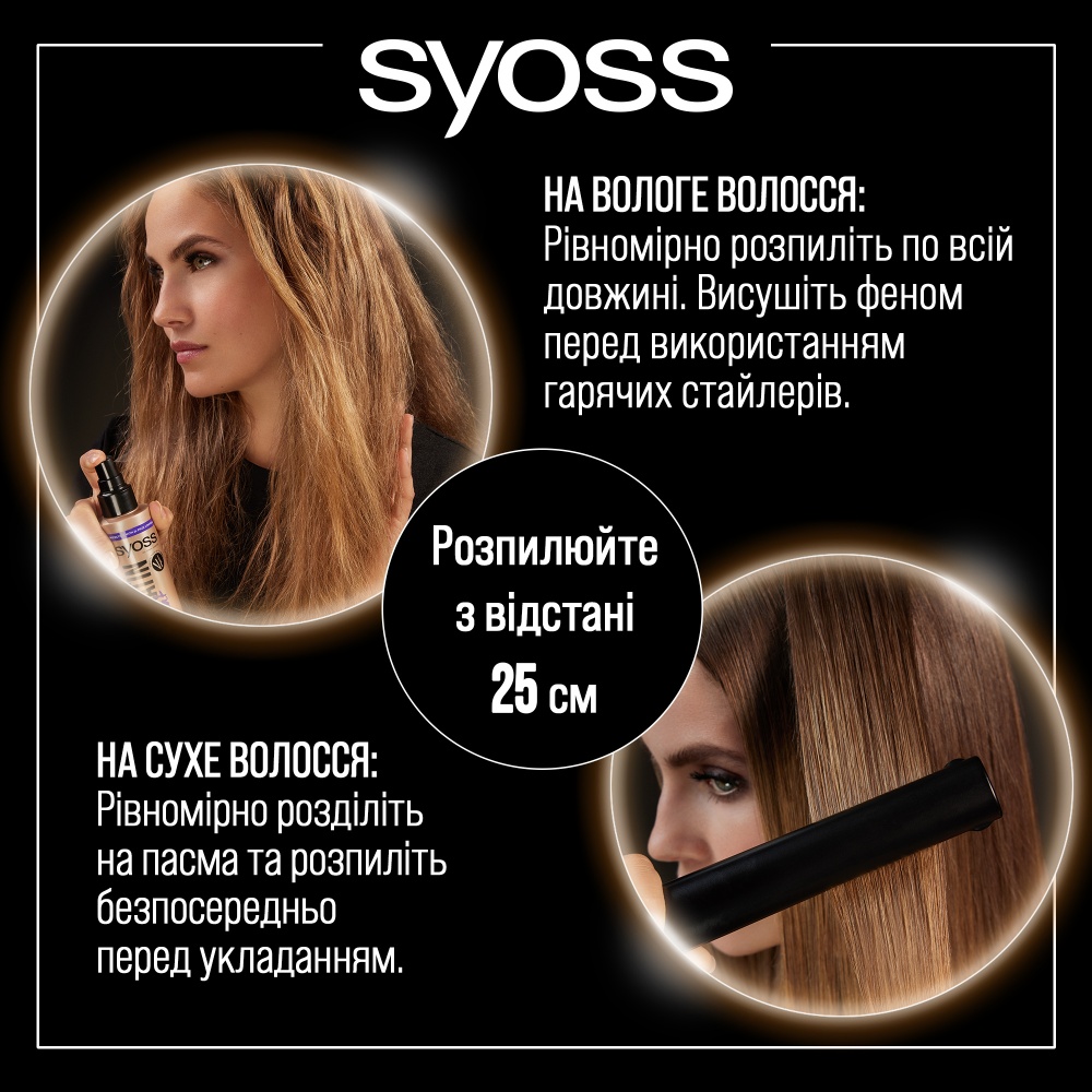 Спрей-термозахист SYOSS KERATIN термозахист до 230⁰С 200 мл