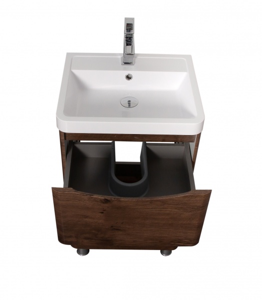 Тумба підлогова Aqua Rodos Vista каштан з умивальником Ваr 50 см