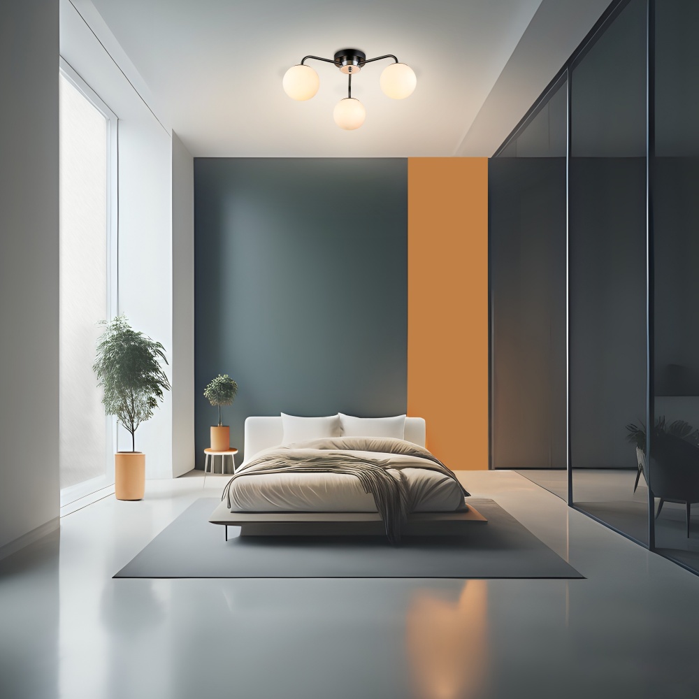 Люстра Miorro Maestro метал/скло 3x40 Вт E27 чорний/хром 51-311-054