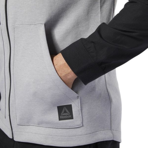Джемпер Reebok TS Full-Zip Hoodie CY4914 р. L сірий