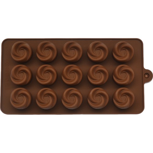 Форма для цукерок Smart Kitchen by Flamberg Blossom на 15 шт. Peach&Brown 22х10.5х2 см коричневий