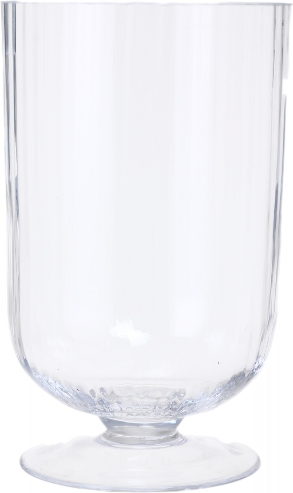 Ваза скляна Wrzesniak Glassworks Stripe на ніжці 24 см прозора 15-4222