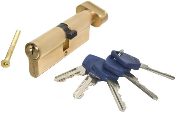 Цилиндр Apecs EC-70-C-G (CIS) 35x35 ключ-вороток 70 мм желтый