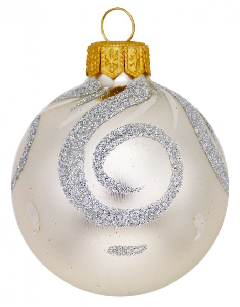 Набір ялинкових куль з візерунчатим малюнком 60 мм срібло/золото/синій/червоний 60Dуз/4