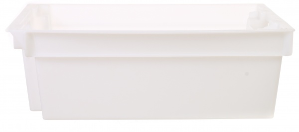 Ящик Полімерцентр поворотний 180 суцільний 600х400х200 мм білий