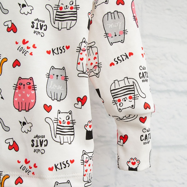Піжама для дівчаток Blanka Котики р.92 білий 110253 