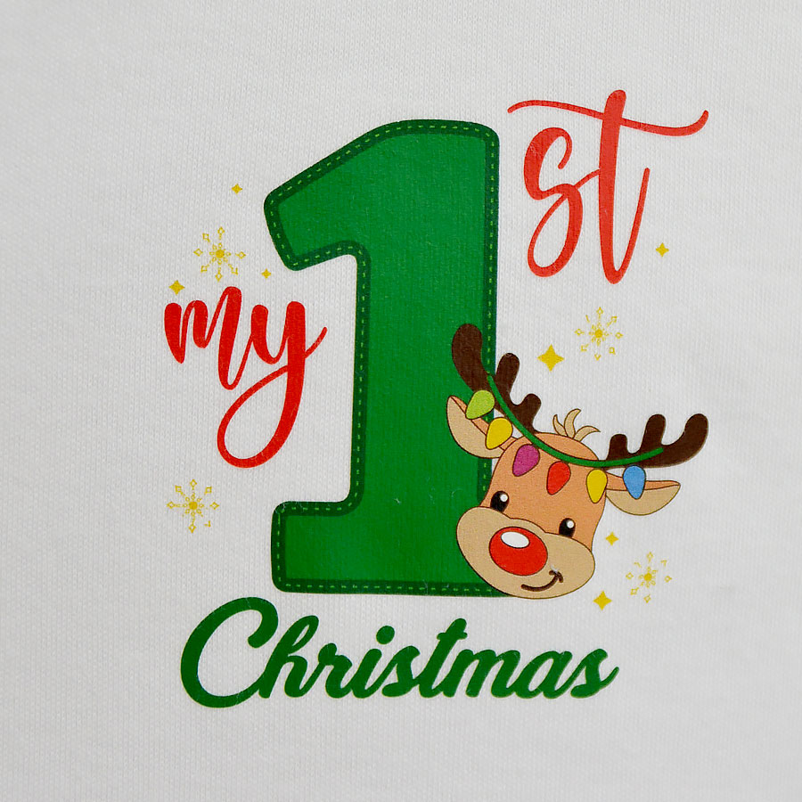 Боди детское унисекс Blanka Мое первое Рождество р.68 белый 110379