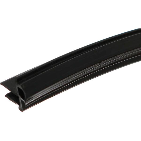 Уплотнитель в паз фигурный Vektor 12 м черный 
