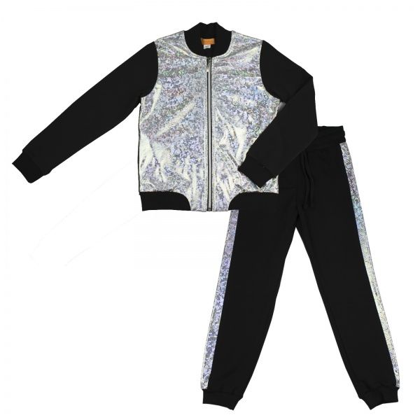 Спортивный костюм Danaya р.122 черный с серебристым ШЯ19-133 