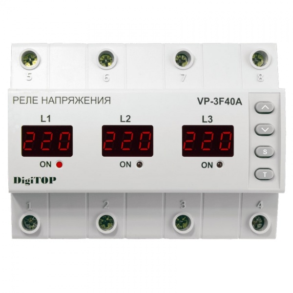 Реле напряжения трехфазное DigiTOP VP-3F40A