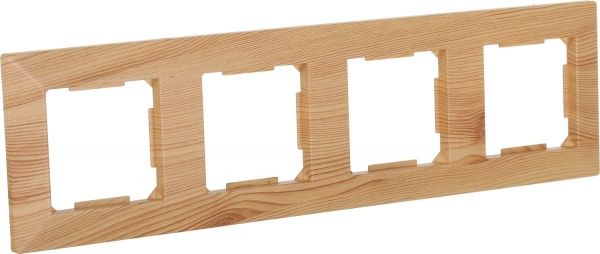 Рамка четырехместная HausMark Alta горизонтальная ольха SNG-FRP.SQ20G4-4/Alder