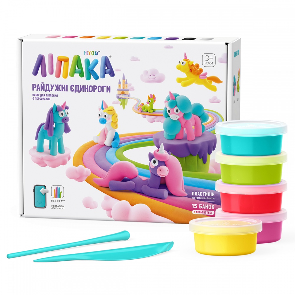 Набір пластиліну Lipaka Райдужні єдинороги 15028-UA01