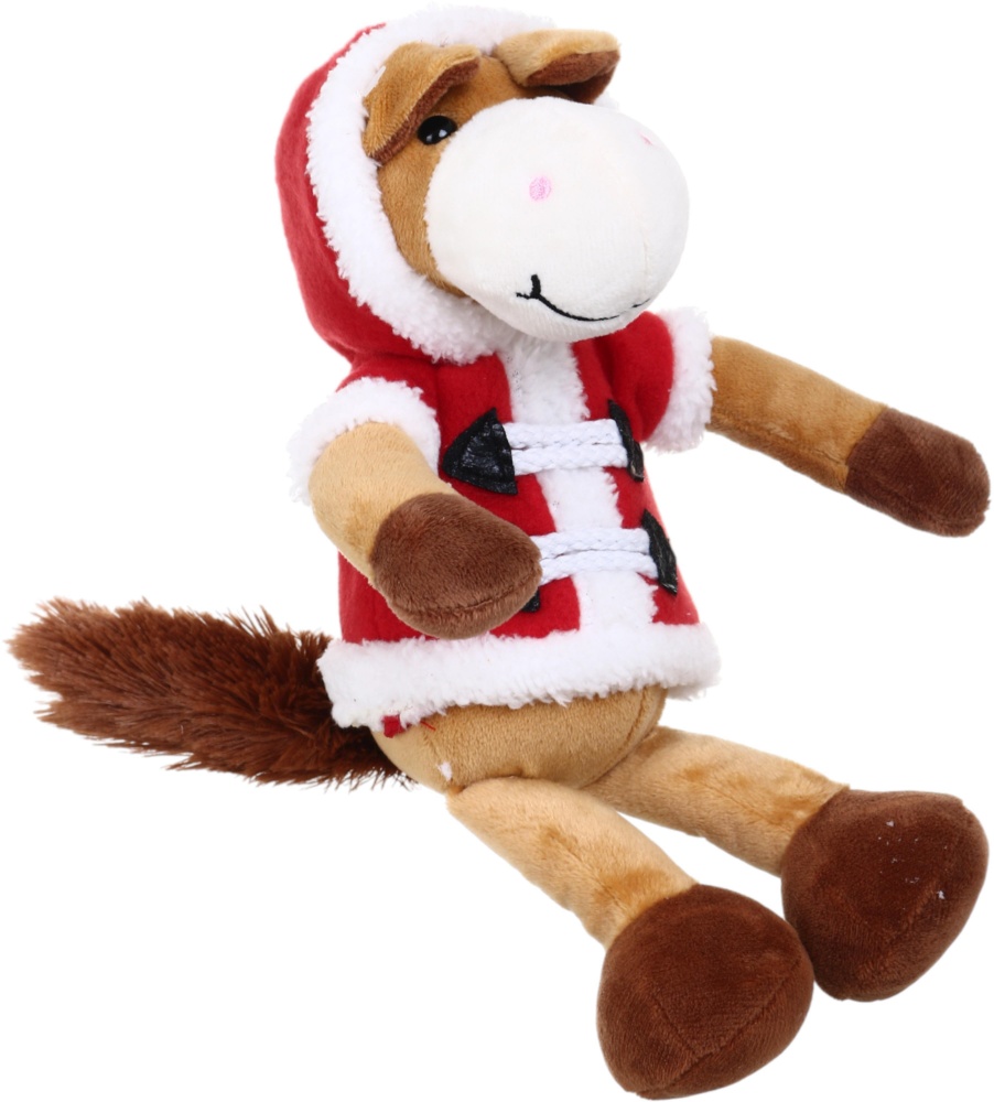 М'яка іграшка коник з шарфиком коричневий (LEO25-607A/18CM)