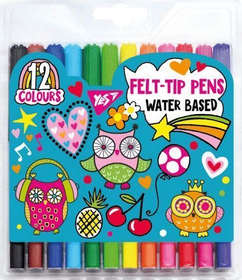 Фломастеры Disco Owls 12 цветов YES