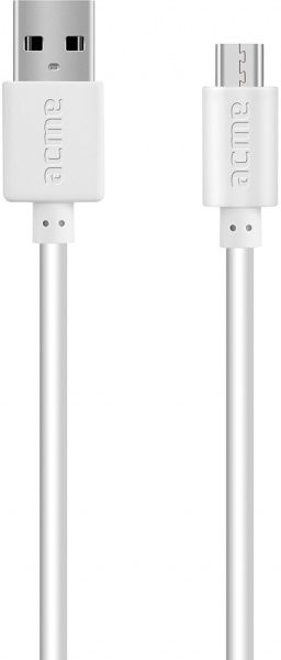 Кабель Acme USB – microUSB 2 м белый (4770070879054) CB1012W 