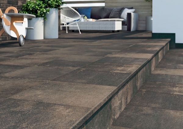 Клинкерная плитка Fondi brown stopnica prosta 30x30 Ceramika Paradyz