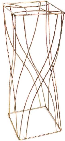 Подставка под вазон Зигзаг 20х20x65 см белый 