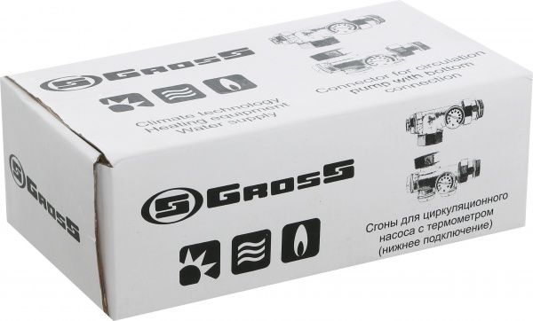 Сгон Gross для циркуляционного насоса с термометром 25 1