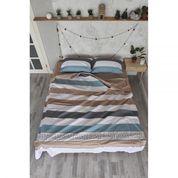 Комплект постільної білизни Marien 1.5 різнокольоровий принт SoundSleep 