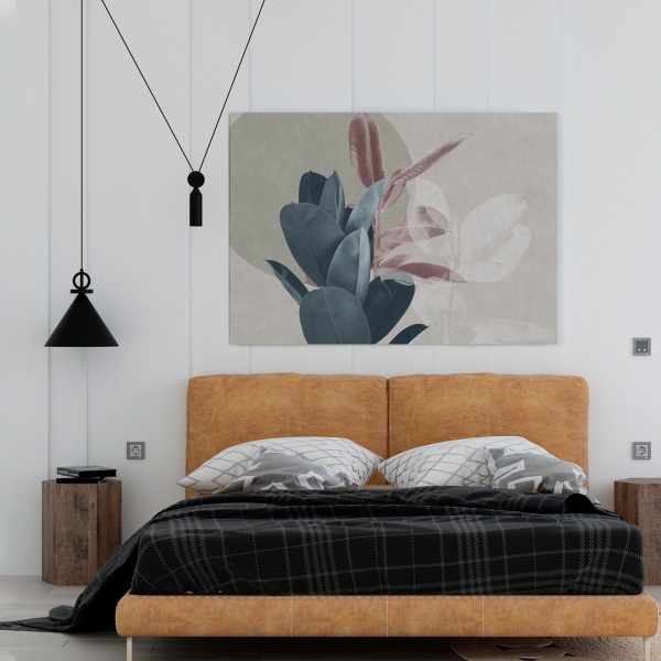 Картина на холсте Пастельные листья 110x80 см WS Holst 14082213 