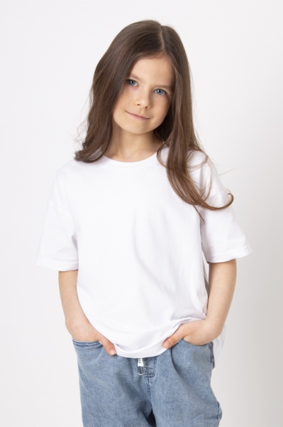 Футболка для девочек для девочек Mevis 01 р.128 белый 