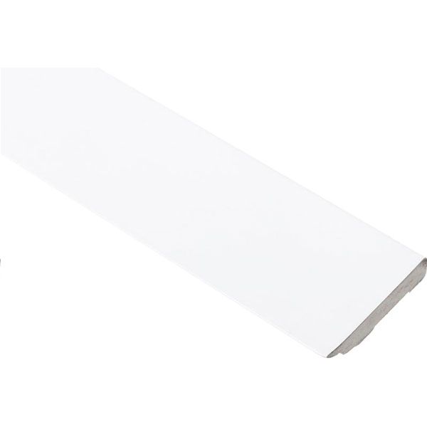Плинтус прямой 2400x80x16 мм белый