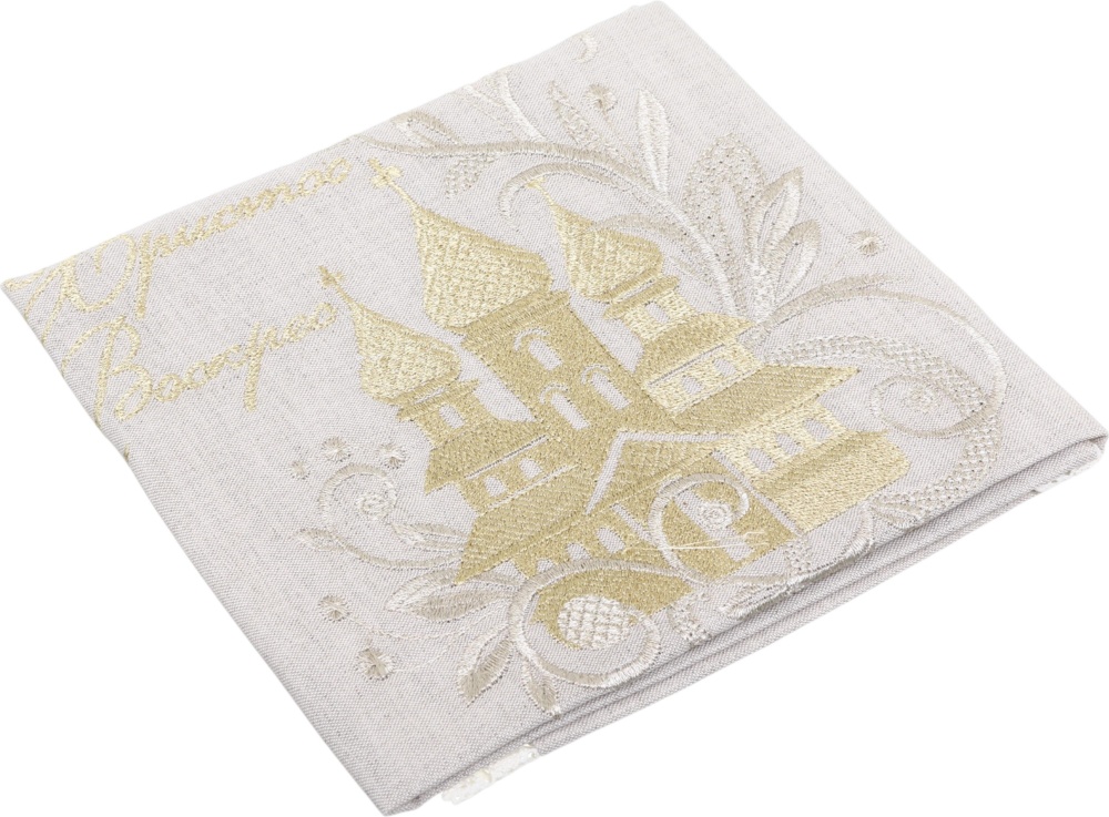 Рушник великодній 434-24/00 30x70 см Едельвіка бежевий