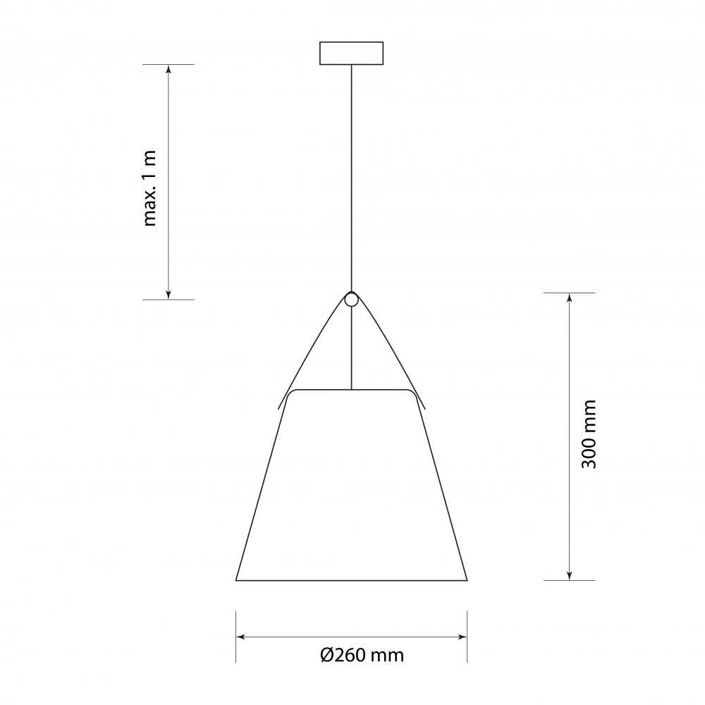Світильник підвісний LIGHT SET DOLYA D-260 LEATHER 1xE27 білий